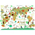 thumbnail image 3 of 2PCS Cartoon Animals World Map Wall Stickers DIY Wallpaper with Solar System Planet Wall Stickers, 3 of 10