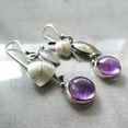 thumbnail image 2 of HOOUN Vintage Silver Leaf Petal Gemstone Hook Drop Dangle Earrings Boho Women Jewelry-05#, 2 of 3