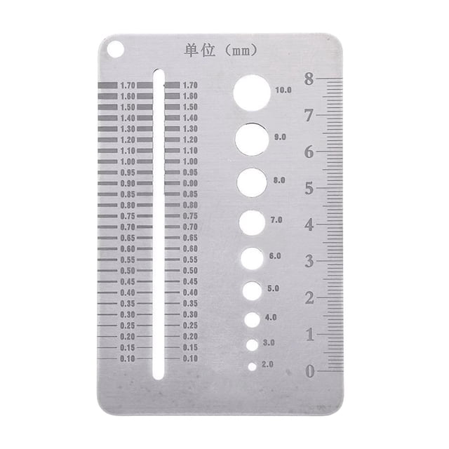 Riwesomey Nut Screw Gauge Fastener Diameter Gauge Measuring Bit Drill Wire Herramientas y ferretería