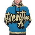 thumbnail image 4 of KLL Adventure Awaits Print Mens Hoodie Long Sleeve Casual Pullover Hooded Sweatshirt Fashion Drawstring Hoodies with Pocket-Small, 4 of 6