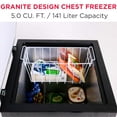 thumbnail image 3 of Frigidaire 5.0 Cu. ft. Garage-Ready Chest Freezer, Compact Deep Freezer for Kitchen, Apartment, Small Freezer for Bulk Storage, Black Granite, 3 of 17