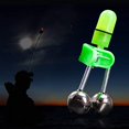 thumbnail image 3 of 10 Uds. Aparejos de pesca con campanas dobles luminosas, caña de pescar nocturna en el mar, Clip de luz LED con campanas dobles, anillo de pesca, indicador de alarma de mordedura en caña de pescar, 3 of 5