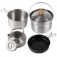 thumbnail image 2 of Juego de ollas de acero inoxidable Heldig para exteriores 4 piezas olla para acampar olla para sopa hirviendo portátil sartén antiadherente, 2 of 4