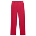 thumbnail image 2 of VeFlora School Uniform Dressy Pants for Girls, Stright Leg Dressy Bottoms with Pockets for Teens, Dressy Pants For School Formal Occasions, Back to Shool Cloths(Red/15-16 Years), 2 of 8
