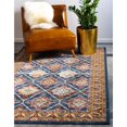thumbnail image 2 of Unique Loom 3135284 8 x 10 ft. Rhea Utopia Rectangular Rug, Navy Blue, 2 of 2