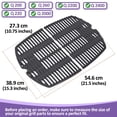 thumbnail image 2 of 7645 Cast Iron Cooking Grates for Weber Q200/Q2000 Series (Q200, Q220, Q260, Q2000, Q2200, Q2400) Gas Grills, Weber Q Grill Parts Replacement Grid Set, 2 of 5