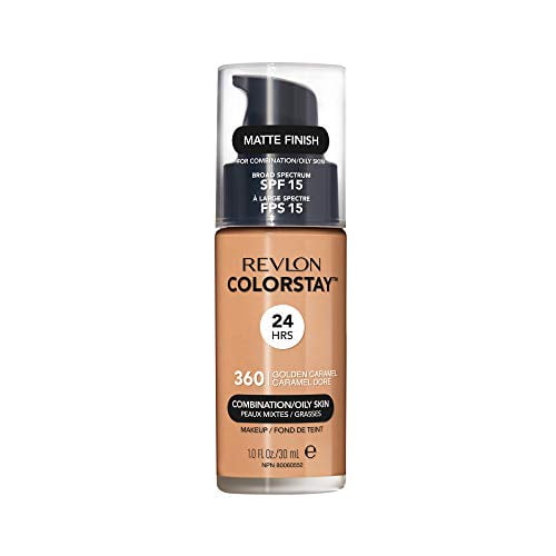 Revlon ColorStay Liquid Foundation Makeup Combination/Oily Longwear Medium-Full with Matte Finish, Golden Caramel (360), oz