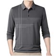 thumbnail image 2 of Blusa y camisa de manga larga con cuello vuelto para hombre, pijama deportivo para el hogar, camiseta de color liso, blusa deportiva de poliéster para hombre, 2 of 6