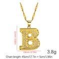 thumbnail image 2 of Fiaya Women Initial Necklace for Women Dainty Gold Letter A-Z Pendant Choker Necklace Alphabet Name Necklace Cute Personalized Name Necklace Jewelry Gifts (B), 2 of 3