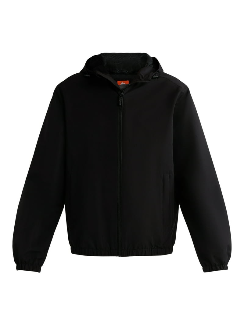 Wind  Hoody メンズ M ブラック Ozark Trail Men's Windbreaker Jacket with Hood, Sizes S-3XL
