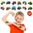 thumbnail image 5 of ArtCreativity 2 Inch Monster Truck Temporary Tattoos for Kids - Pack of 144 - Non Toxic Tats Stickers for Boys and Girls - Cool Birthday Party Favors, Goody Bag Fillers, Fun Prizes for Children, 5 of 7