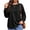 1# Black, variant on Mifater Plus Size T Shirts for Women Long Sleeve Tunic Tops Fall Crewneck Pleated Blouses Soild Color Loose Shirts for Women