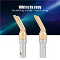 thumbnail image 3 of Chapado En Oro 4Mm Banana U Tenedor Y Enchufe De Pala Conector De Cable De Altavoz Tipo Tornillo Sin Soldadura 6 Uds Monstrate EL007895-00, 3 of 5