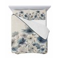 thumbnail image 7 of Quilts Full Size Bedding Set, Blue Grey Flowers Lightweight Quilted Comforter, Spring Watercolor Blooms Floral Beige Soft Reversible Bedspread Coverlet with Pillow Covers for All Season, 78" x 90", 7 of 7