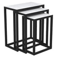 thumbnail image 1 of Ensemble de 3 tables d’appoint modernes en MDF et en fer, noir, 1 of 7