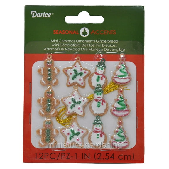 Darice Gingerbread Ornaments Miniature Christmas Supply 1 Inch 50712