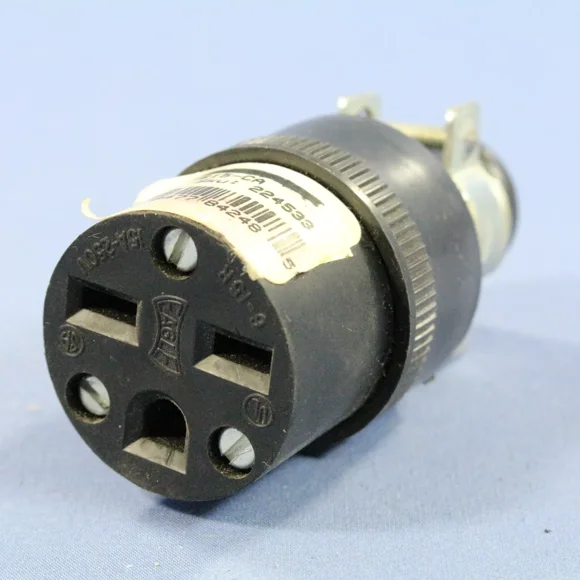 Eagle Black Angled Straight Blade Connector Plug NEMA L6-15R 15A 250V Bulk 615CA