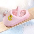thumbnail image 4 of Kids Fluffy Sandals Cartoon Cute Thick Slip on Slippers Winter Slides with Strap, 4 of 10
