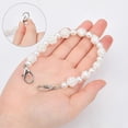 thumbnail image 3 of 2Pcs 10Inch Plastic Imitation Rose-shaped Pearl Beaded Bag Handles for DIY Accessory Handbag Purse Chain Replacement White, 3 of 7
