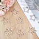 thumbnail image 3 of 8Pcs Alloy Spring Gate Rings Star Platinum 39x41x4mm, 3 of 9