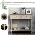 thumbnail image 4 of Wood Console Table Entryway Narrow Table with 2 Drawers and Bottom Shelf, Narrow Storage Sofa Table for Entryway Hallway, Living Room,Hallway,Dining Room, 4 of 7