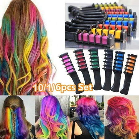 KOLCY Unisex Disposable hair dye stick 1/6/10 colors mini dye hair combs  Temporary hair dye combs Mini hair dye sticks For Kids Girls | Walmart  Canada