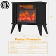 thumbnail image 2 of Gymax 14'' Portable Electric Fireplace Heater Mini Freestanding Infrared Stove, 2 of 10