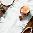 thumbnail image 3 of Teal Sea Turtle Table Runner 70 Inches, Summer Coastal Coral Ocean Bed Runner Dresser Scarves Tabletop for Indoor Outdoor Parties/Ceremony/Banquet, 13" x 70", 3 of 9
