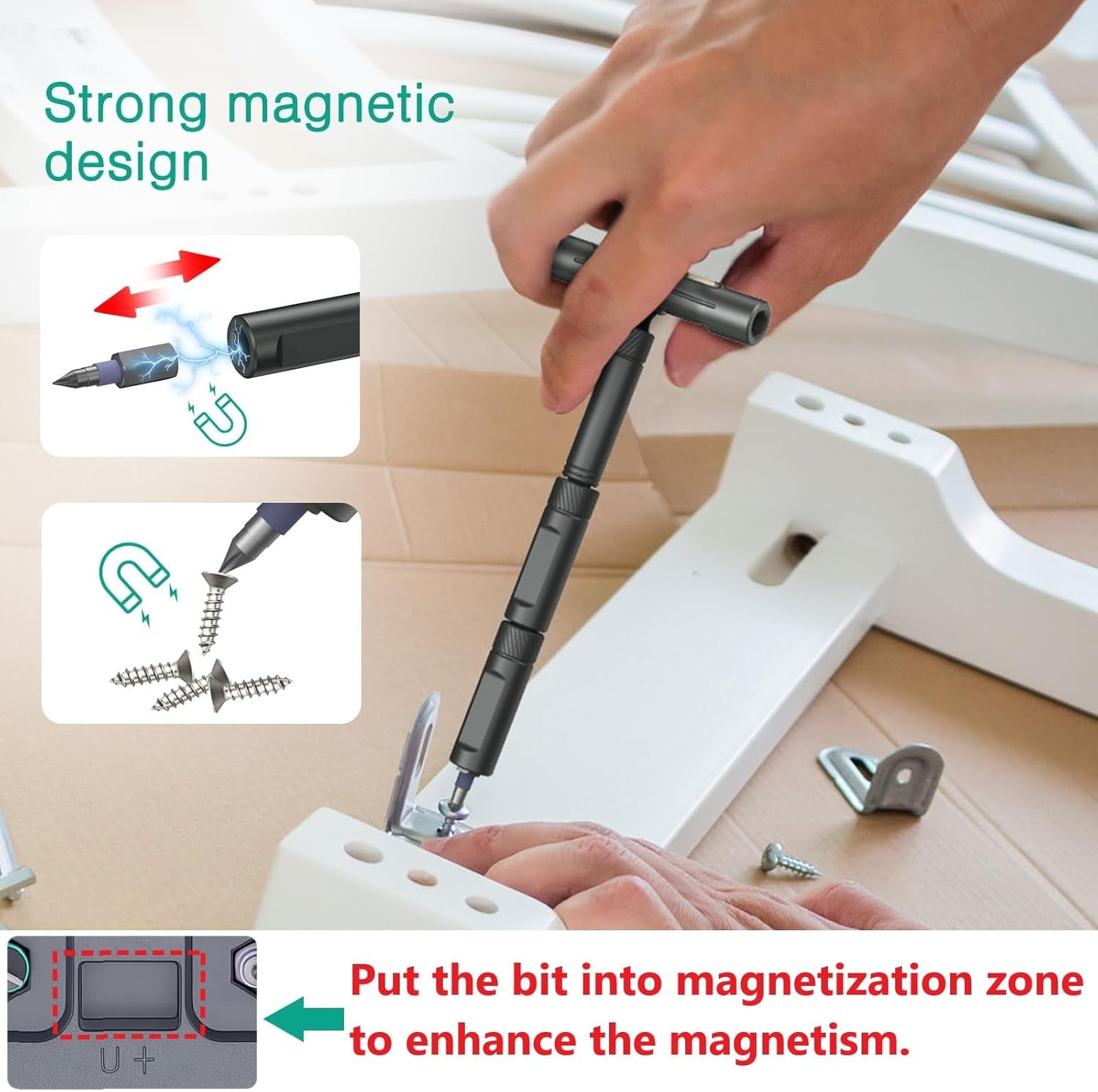 42 in 1 Magnetic Screwdriver Set, multi-purpose Ratchet Screwdriver Set, tool kit for home with Detachable Ratchet Handle, Portable Home Repair & DIY Project.
