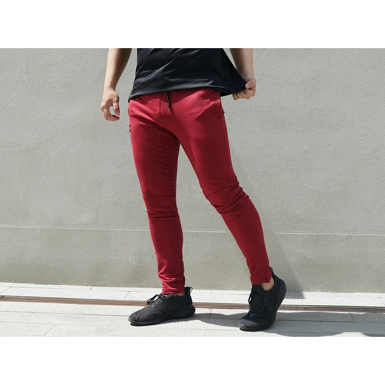 Red skinny best sale joggers