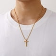 thumbnail image 2 of Baseball Cross Necklace for Men, Stainless Steel Cross Pendant Chain 16/18/20/22/24 Inches Baseball Accessories Christian Christmas Valentines Easter Birthday Jewelry Gifts, 2 of 5