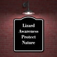 thumbnail image 2 of Lizard Awareness Protect Nature BLACK Aluminum Composite Sign 20''x24'', 2 of 9