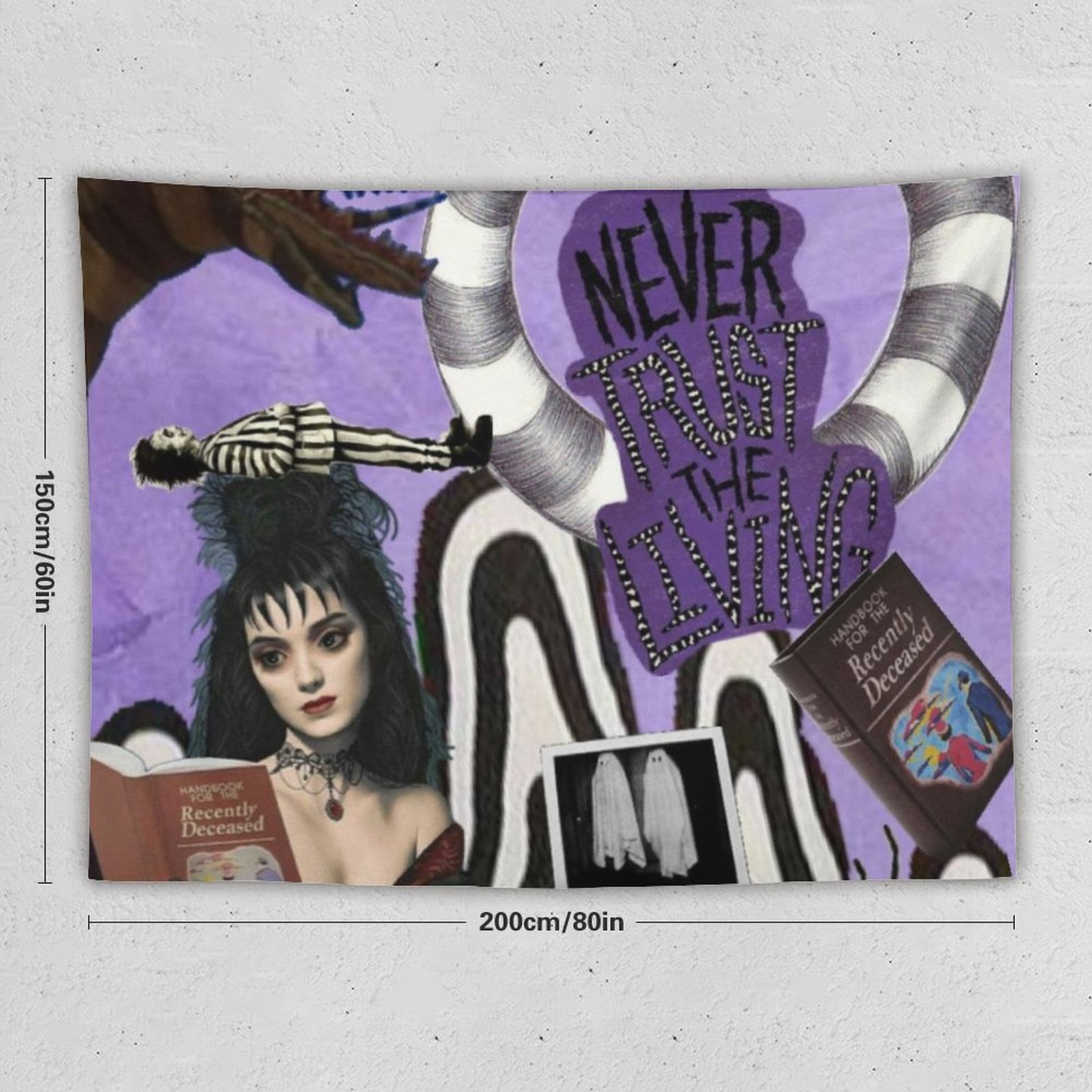 Beetlejuice Tapestry Hanging Tapestry Wall Funny Tapestries for Bedroom Classroom Walmart