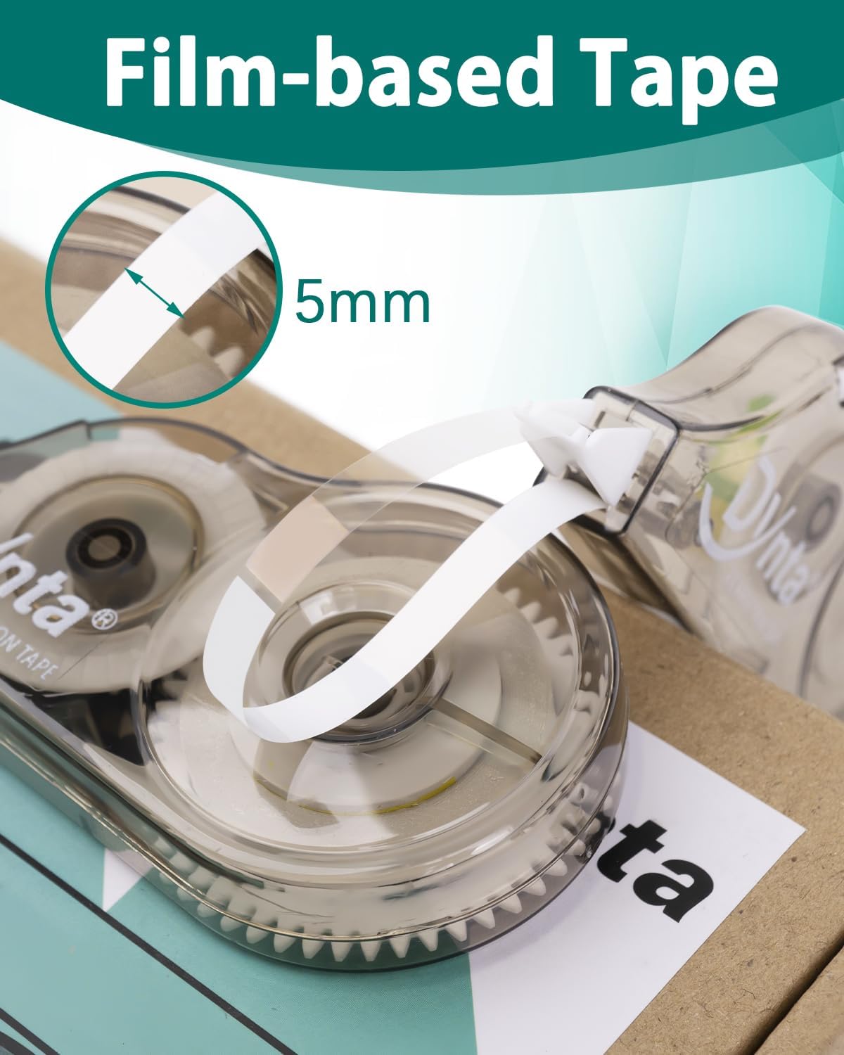 Correction Tape 28 Pack, White Mistake Out, Transparent Dispenser, 1/5 Inch X 32.8 Ft (5mmx10m), Supplies Ergonomic Design Instant Fixes
