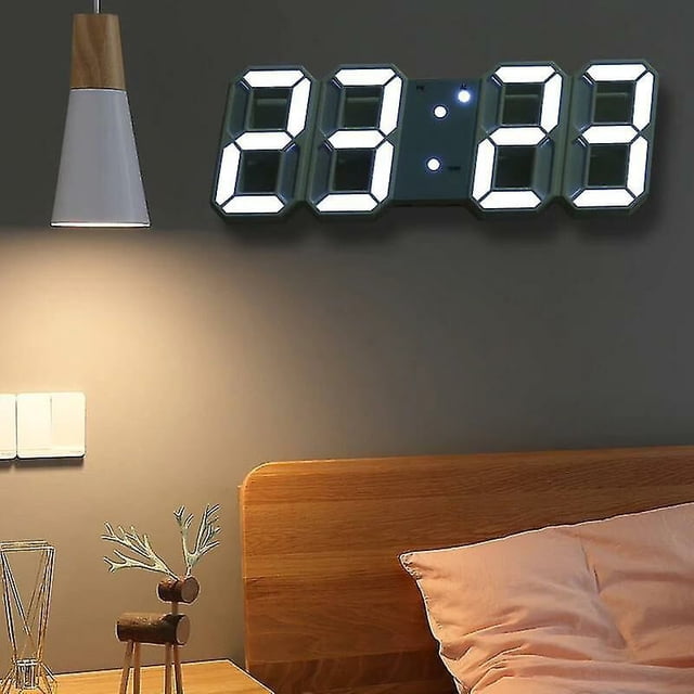 Reloj de Pared Digital LED 3D JAMW Diseño Moderno Hogar Sala de Estar