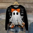 thumbnail image 6 of Yteetum Women's Halloween Sweatshirts Oversize Fleece Cute Ghost Graphic Print Crewneck Pullover Sweatshirts Tops Womens Casual Round Neck Loose Sports Long Sleeve Hoodless Sweatshirts Fall Clothes, 6 of 9