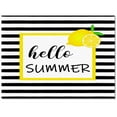 thumbnail image 2 of Area Rug 2'x3' Hello Summer Yellow Lemon Black White Stripe Washable Area Rugs Non Shedding Floor Carpet Rubber Backing Non-Slip Indoor Mats for Living Room Bedroom Kitchen, 2 of 8