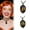 Black, variant on DESIGNICE 2Pcs Goth Accessories,Halloween Witch Woods Black Choker Necklaces for Woman,Leather Chain Alloy Gothic Jewelry,For Men and Women,Mix5