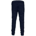 thumbnail image 3 of J. METHOD Men’s Jogger Pants Casual Moto Biker Zipper Slim Fit French Terry Fleece Tapered Leg Elastic Waist NEMP20 Navy 2XL, 3 of 6