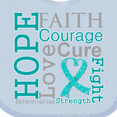 thumbnail image 4 of Inktastic Ovarian Cancer Hope Faith Motto Boys or Girls Baby Bib, 4 of 4