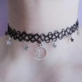 thumbnail image 4 of Moon Gothic Chains O Ring Choker gothic choker moon necklace moon choker, 4 of 5