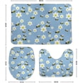 thumbnail image 2 of SKYSONIC Non-Slip 3 Piece Bathroom Rug Set Bees and Flowers Pattern Soft Contour Rug + Toilet Lid Cover + Bath Mat for Bathroom Decor, 2 of 6