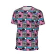 thumbnail image 6 of Wukai Hawaii Palms Print Men's Short-Sleeved Mesh T-Shirt,Quick-Dry Short Sleeve Workout T-Shirt-X-Large, 6 of 8