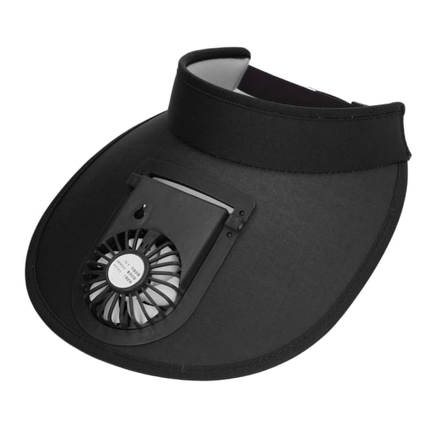 Sombrero De Visera De Ventilador, Sombrero De Visera De Ventilador USB PU Protector Ajustable Portátil Para La Playa