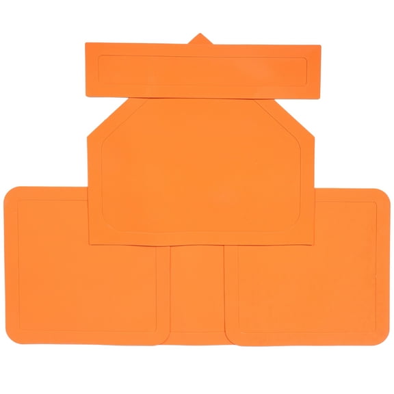 DECOMELODY 5Pcs Orange Rubber Kickball Bases for Training Sessions and Competitive Games 11.8X11.8X0.08In