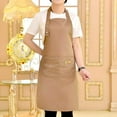 thumbnail image 4 of Kmbangi Unisex Waterproof Adjustable Canvas Apron with 2 Pocket Kitchen Pinafore, 4 of 4