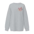 thumbnail image 3 of Women's Oversized Double Letter Print Sweatshirt Casual Pullover Hoodie For Fall And Winter Plus Size, 3 of 4