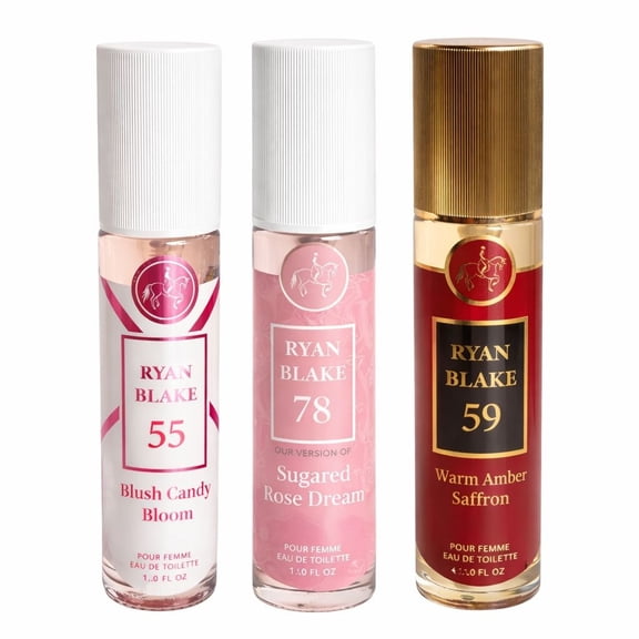 Ryan Blake Women’s Perfume 3 Pack Gift Set – Sweet Gourmand & Floral Scents