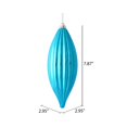 thumbnail image 3 of Vickerman M183212S 8 in. Turquoise Shiny Line Finial Ornament  4 per Bag, 3 of 3