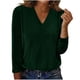thumbnail image 3 of RKSTN Long Sleeve Shirts for Women Oversized V Neck Regular Fits Plain T Shirts Tops Womens Casual Solid Plus Size Loose Fits Comfy Soft Basic Tee Shirt Fall Spring Clothes, 3 of 7